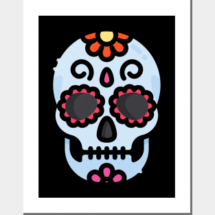 Mexican skull digital artwork Posters and Art